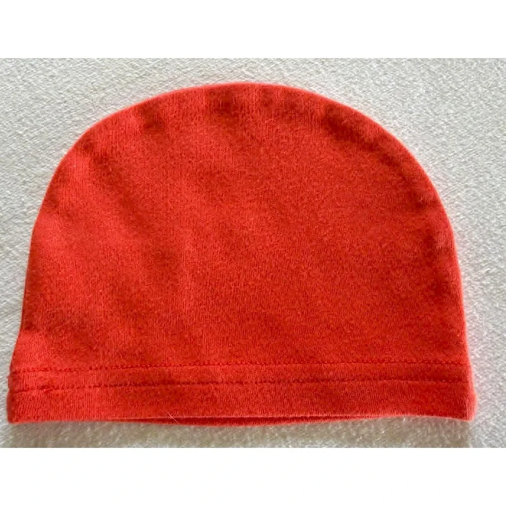 Harley-Davidson Baby Orange Knit Beanie Hat #1 Logo 3/6M 2501113